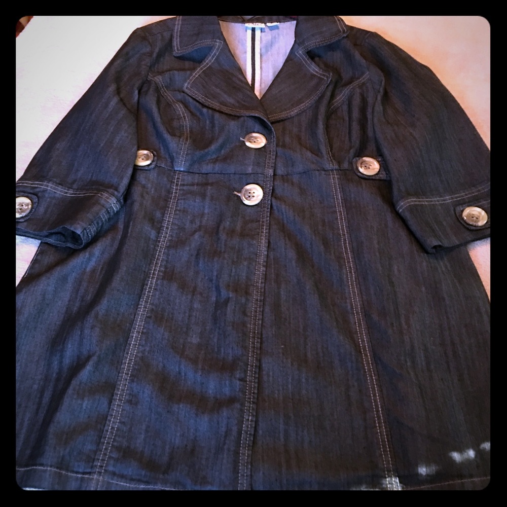 Cato lightweight dark denim jacket